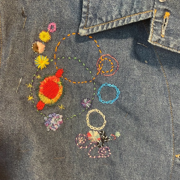 Embroidered Denim Jacket - Picture 6 of 14